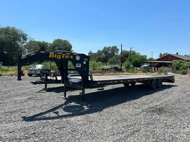 Our gooseneck flatbed trailer.